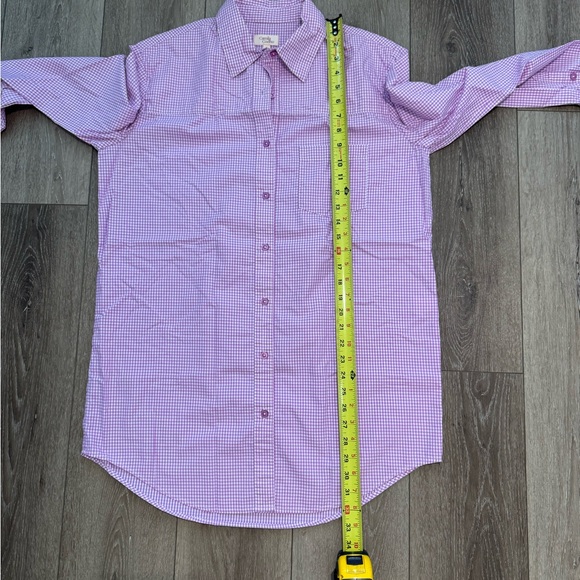 Camila Coelho Lavender/Pink Gingham Long Sleeve Button Down Shirt Dress Small - Picture 11 of 11